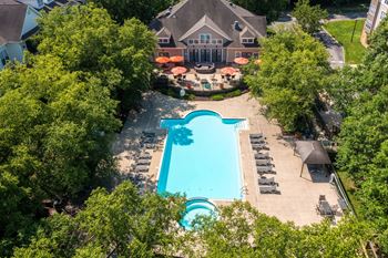 Bird's eye view of pool